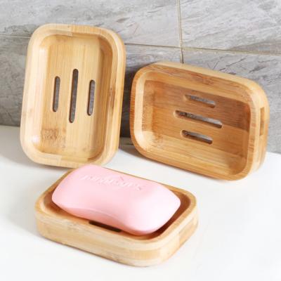 China Portable Wooden Box Tray Holder Modern Handmade Waterproof Bamboo Wooden Soap Dish Container for sale