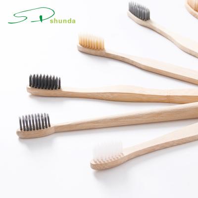 China Natura Disposable Bamboo Biodegradable Adult Toothbrush With Soft Charcoal Bristles Vegan Product BPA Free Zero Waste Bamboo for sale