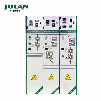 China Medium Electric Power Transmission JULAN SF6 12kv Voltage Standard Power Distribution Cabinet GIS Ring Main Unit RMU Control Mechanism for sale