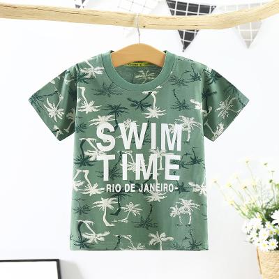 China New Style Kids Cotton Short Sleeve T-shirt Boys Half Sleeve O-Neck Custom Printing Top Baby Anti-Shrink Bottoming Shirt Clothing for sale