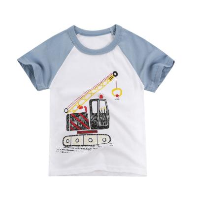 China OEM Custom Logo Unisex Children's 100% Short Sleeve Cotton Kid O-Neck Soft Material Wholesale Anti-Shrink Cartoon T-shirt for sale