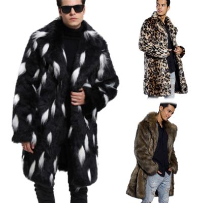 China Custom Made QUICK DRY Long Warm Winter Coats Outwear Luxury Faux Fur Coat Men's Jacket Outerwear Mens Fur Coat for sale