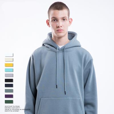 China Wholesale Anti-pilling Men's Hoodie Men's Thick Solid Color Plus Fleece Pullover Men's Sweater for sale