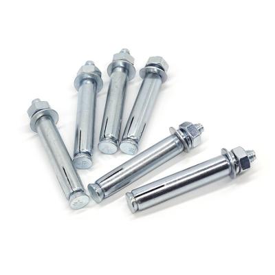 China Blue And White Industry Small Metal Expansion Screw Big Head Zinc Expansion Head Screw for sale