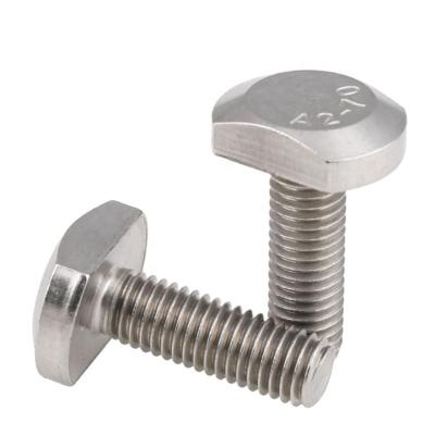 China Stainless Steel M5 M6 M8 Stainless Steel Bolts For Solar T-slot T-bolt T-head Screw Square Head Bolts T-bolt T-Head Screw Dropper for sale