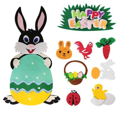 China Fabric Felt Custom Design Package Acceptable Easter Holiday DIY Felt Material Easter Decorative Rabbit for sale