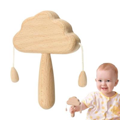 China Baby Rattle Cloud Shape Wooden Beech Wood Chewing Rattle 221125 for sale