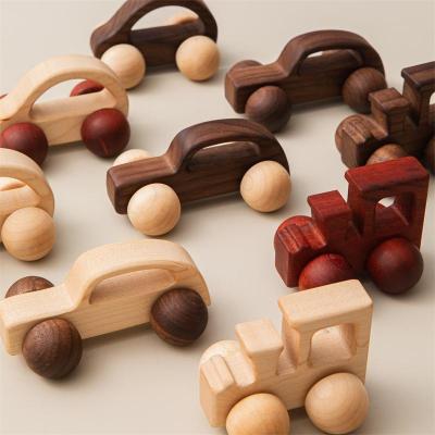 China Custom Acceptable Logo Baby Natural Wooden Toy Car Educational Toy 221102 for sale