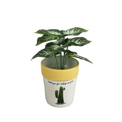 China Durable Custom Decal Pattern Plant Pot Ceramic Hand Painting Garden Planter Home Decor Flower Pots & Planters for sale