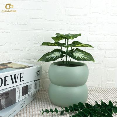 China Durable New Wholesale Garden Pot Nordic Style Balcony Planter Green Ceramic Flower Pots & Planters For Home Decor for sale