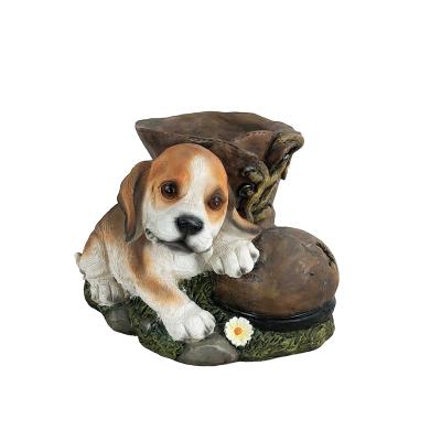 China Durable Factory wholesale Macetas De Resina Para Plantas Resin Dog sculpture Animal Bonsai Pot Courtyard Balcony Decor Flower Pots for sale