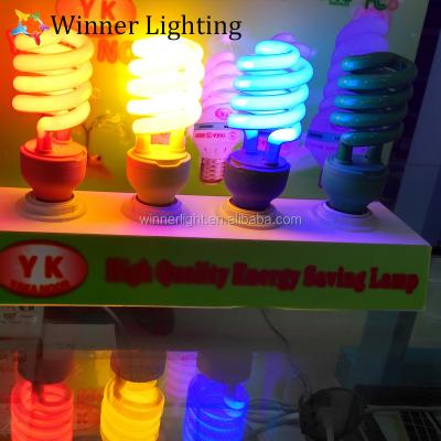 China PP Bulbs Anti Mosquito Yellow Red Blue Green Energy Saver Fluorescent Lamps for sale