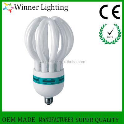 China energy saving lamp 220v 85w natural lotus bulbs 4u compact fluorescent lamp 185*345mm for sale