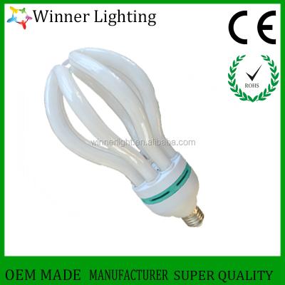 China High power lotus bulb 85w 6400k energy saver lotus cfl energy saving lamp bulbs lamp14MM 3000h 185*345mm for sale