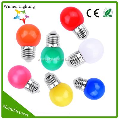 China PC Led Light Bulbs Colorful Led Lamp E27 Bright Pink Green Red Blue Small Decorative Lights for sale