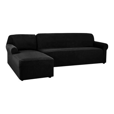 China Sectional Sofa 2 Piece L-Shape Convertible Sofa Cover Large Size Right with 2 Seater Sofa Slipcover Rich Velvet Sectional Sofa L Shape Cover for sale