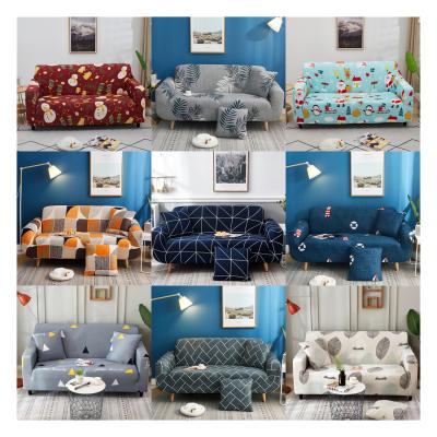 China Plain Sixu Elastic Breathable Comfort 1 2 3 4 Seat Spandex Fabric Slipcover Waterproof Stretch Printing Sofa Cover for sale