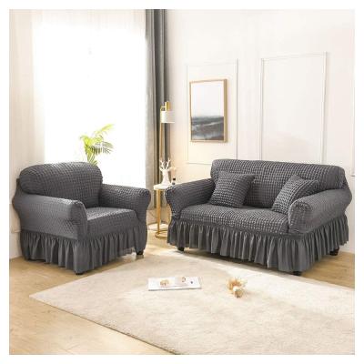 China American Wholesale Anti 3 Seater Dirty Universal High Stretch Style Durable Furniture Protector Sofa Slipcover With Skirt for sale