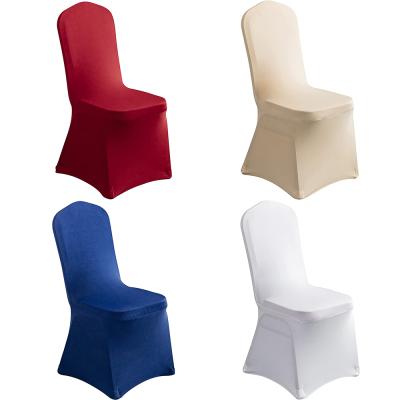 China Simple premium quality universal stretch spandex outdoor chair cover outdoor hood dining chair for sale