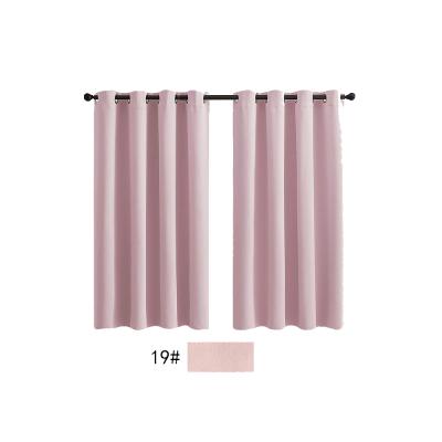 China Ready Made Blackout Blackout Fabric Thermal Insulated Curtain Fabric Blackout Cheap Living Room Curtain for sale