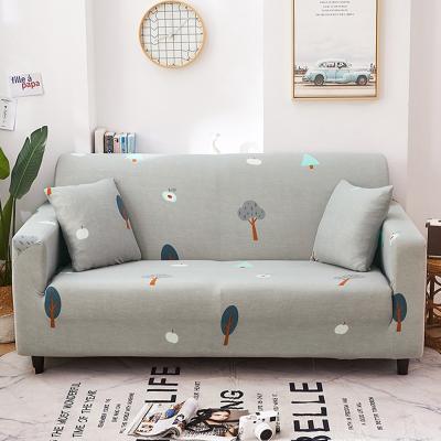 China Simple Modern 95% Polyester 5%Spandex Couch Covers 3 Seats Stretch Print Waterproof Sofa Cover for sale