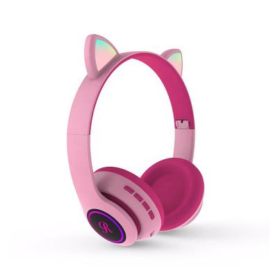 China Wireless & Microphone& FM& Newest TF Card Cat Earphone BT Earphone Folded Cat Ear For Kids Headphones for sale