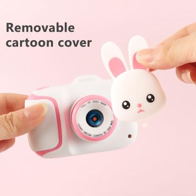 China Cute Cat 2021 New Function Kids Camera Baby Toys Mini Digital HD Cameras IPS Recording Screen For Kids Boys Girls Birthday Christmas Gift for sale