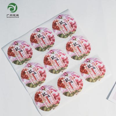 China Custom Recyled Round Adhesive Waterproof Label Synthetic Paper Bottle Label, Roll Logo Label Sticker Printing for sale