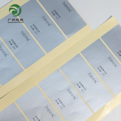 China High Quality Recyled Waterproof Cosmetic Perfume Jar Label Sticker For Bottle for sale