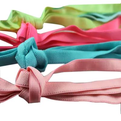 China Braided 10mm Nylon Webbing Spandex Bra Elastic Band Blue Green Pink for sale