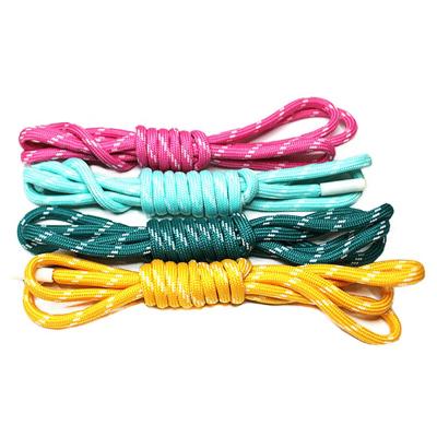 China Flat Hockey Custom Shoelace Skate Custom Shoe Strings Blue Yellow Pink for sale