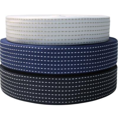 China Factory Price Soft Striped Plain Polyester Webbing Tape For Garment for sale