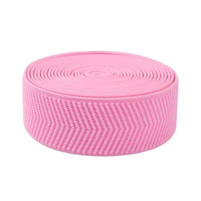 China Customizable 3.5cm Polyester Herringbone Elastic Webbing For Garment Production for sale