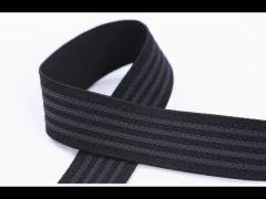 Woven Rubber Anti Slip Webbing 25mm Black Elastic Band For Sewing