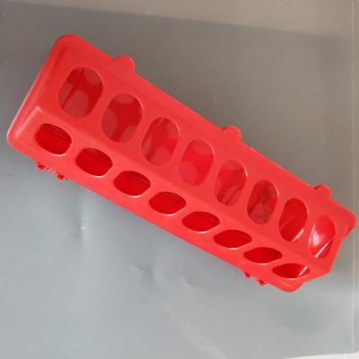 China Plastic Flip Top Chicken Feeder For Chicken Bird Quail Day Feeder 300mmx100mm PH-48 for sale