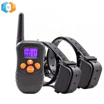 China Yards 2022 Amazon Sustainable Electronic Rechargeable Waterproof 330 No Shock Dog Outdoor 10 Levels Dog Training Vibrate Collar For 2 Dogs for sale