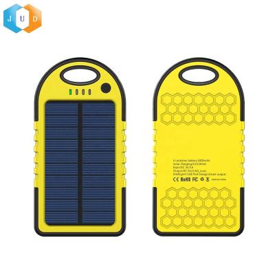 China 5V Rechargeable DC Digital Device 2021 JUDING Solar Charger, Fast Charging Solar Panel 3000Mah 10000 Mah Power Bank, Waterproof Solar Cell Phone Power Bank for sale