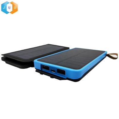 China 2022 Foldable Solar Power Bank Charger Factory Price Backpack Hanging Portable Solar Panel Mobile Phone Power Bank Foldable Charger 10000mah for sale