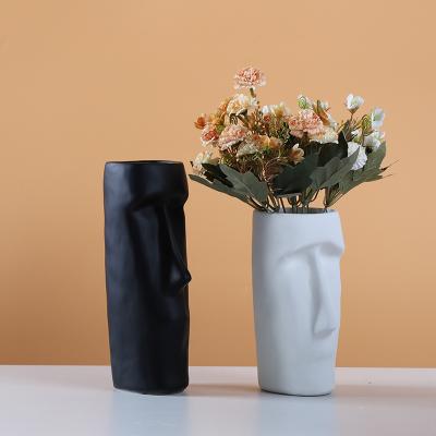 China Modern Nordic Dried Flower Arrangemet Home Decoration Accessories Office Desktop Living Room Flower Vase Ceramic Donut Vase Set for sale