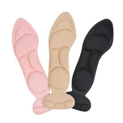 China 2018 New Design 5D Polyurethane Foam+polyester Sponge Breathable Comfortable Sweat-absorbent Insoles Heel Massaging Heel Inserts Pads For Women for sale