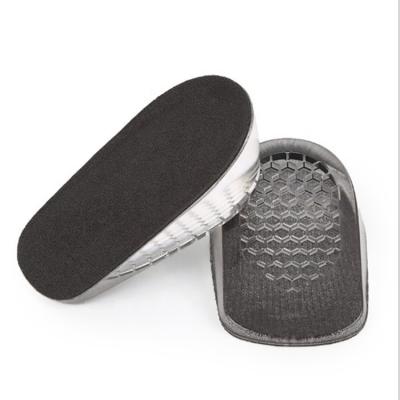 China PU Gel+Suede Heel Lift Inserts Gel Height Increase Insoles For Both Men And Women for sale