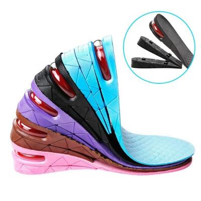 China TPU+PVC+Mesh Adjustable Length Layers Amazon Hot Seller Full 3 Air Filled Insole Shoe Lift Height Increaser for sale