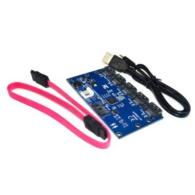 China Plastic SATA 1 to 5 SATA II Hard Drive Disk Adapter PC Motherboard sata expansion card adapter 6 port 3.0 Gbps for LEFT MULTIPLIER for sale