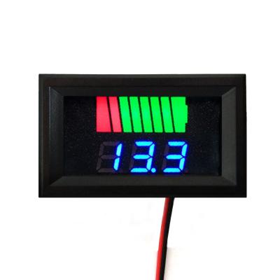 China Dual Display Automatic Identification Waterproof Universal Voltmeter 12V 24V 36V 48V 60V 72V Voltmeter for sale