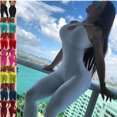 China Best Selling 7 Colors Breathable One Piece Sexy Lifter Solid Yoga Gym Bodycon Women Sport Wear Overalls for sale