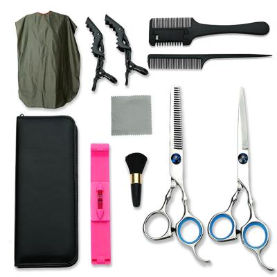 China Right Handed Scissors 11 Pcs Hair Scissors Set Cutting Thinning Styling Tool Salon Hairdressing Shears for sale