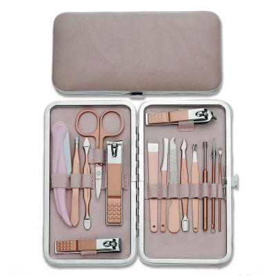 China Durable Durable 15 Pieces Stainless Steel Toenail Nail Clippers Set Manicure Set for sale