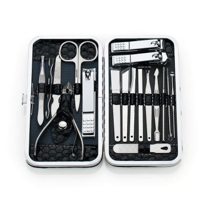 China Factory Direct Sale Durable 18 Pieces/set Stainless Steel Beauty Luxury Long Lasting Manicure Set for sale