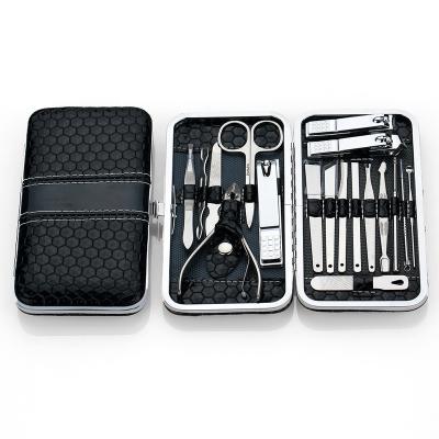 China Professional Durable 18pcs Pedicure Knife Nail Clippers Cuticle Manicure Scissors Kit for sale