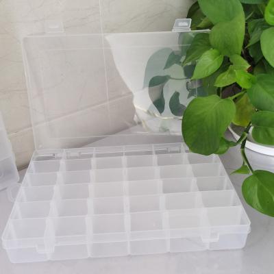 China 24 Compartments High Quality Transparent Material Grids Stackable PP Storage Box For Nail Art Decoration Organize for sale